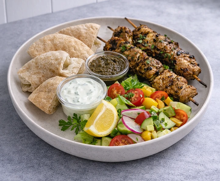 Chicken Souvlaki & Pita