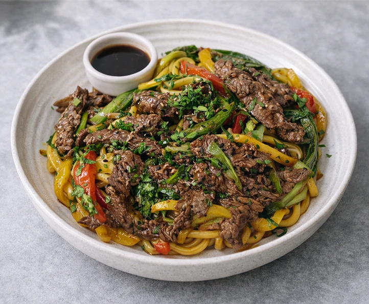Sticky Beef Noodles